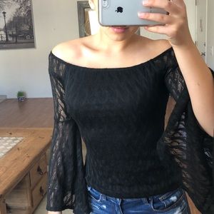 Black Lace Band of Gypsies Off The Shoulder Top
